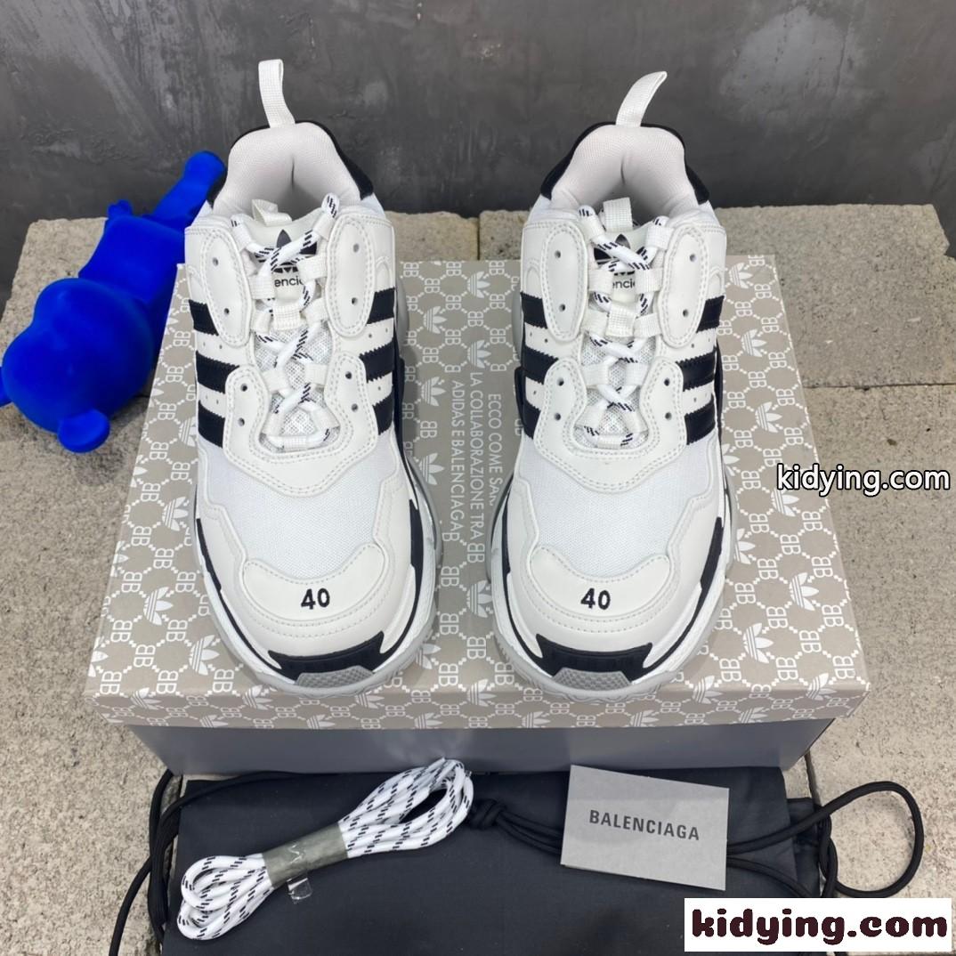 人気 BALENCIAGA×adidas トリプルS バレンシアガ スニーカー コピー レースアップ-2