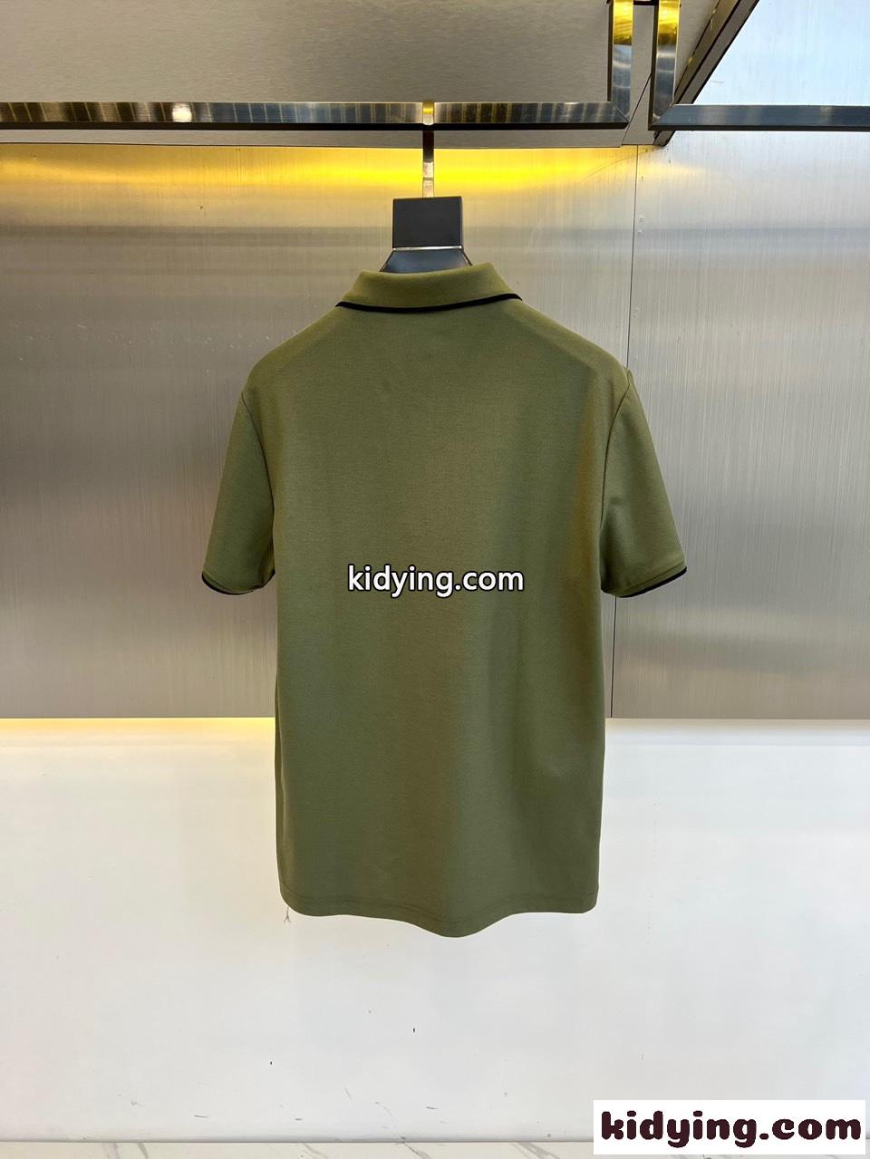 コットンピケ ハーフジップ ポロシャツ グッチ Tシャツ コピー グリーン-4