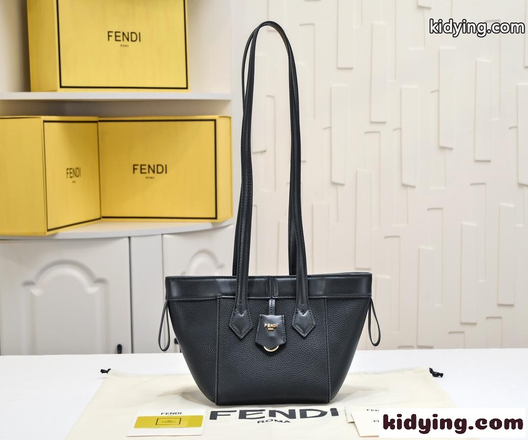 Fendi Origami スモール ブラックレザー 変形ミニバッグ フェンディ バッグ コピー-0