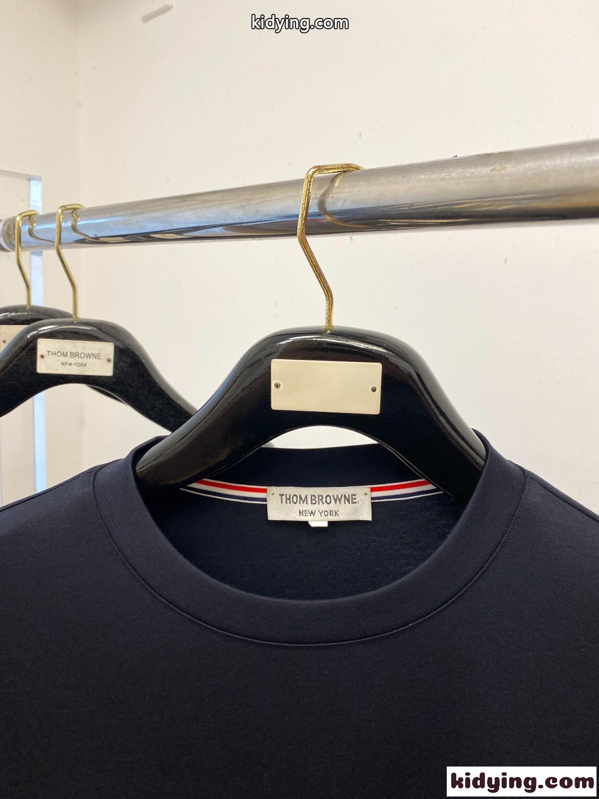定番 お洒落 長袖Tシャツ トムブラウン Tシャツ 偽物 クルーネック ネイビー-1