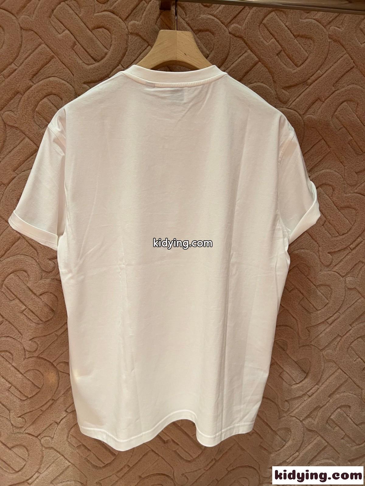 ロケーションプリント コットン クルーネック バーバリー Tシャツ コピー トップス-2