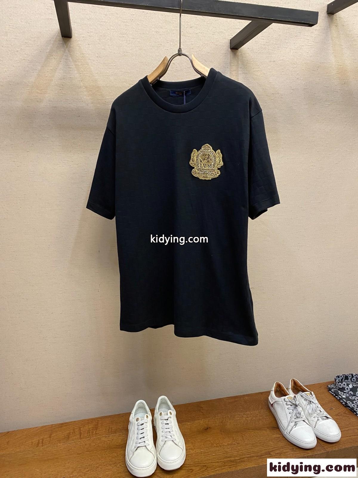 シグネチャーパッチコットンTシャツ ルイ・ヴィトン Tシャツ コピー 半袖Tシャツ-2