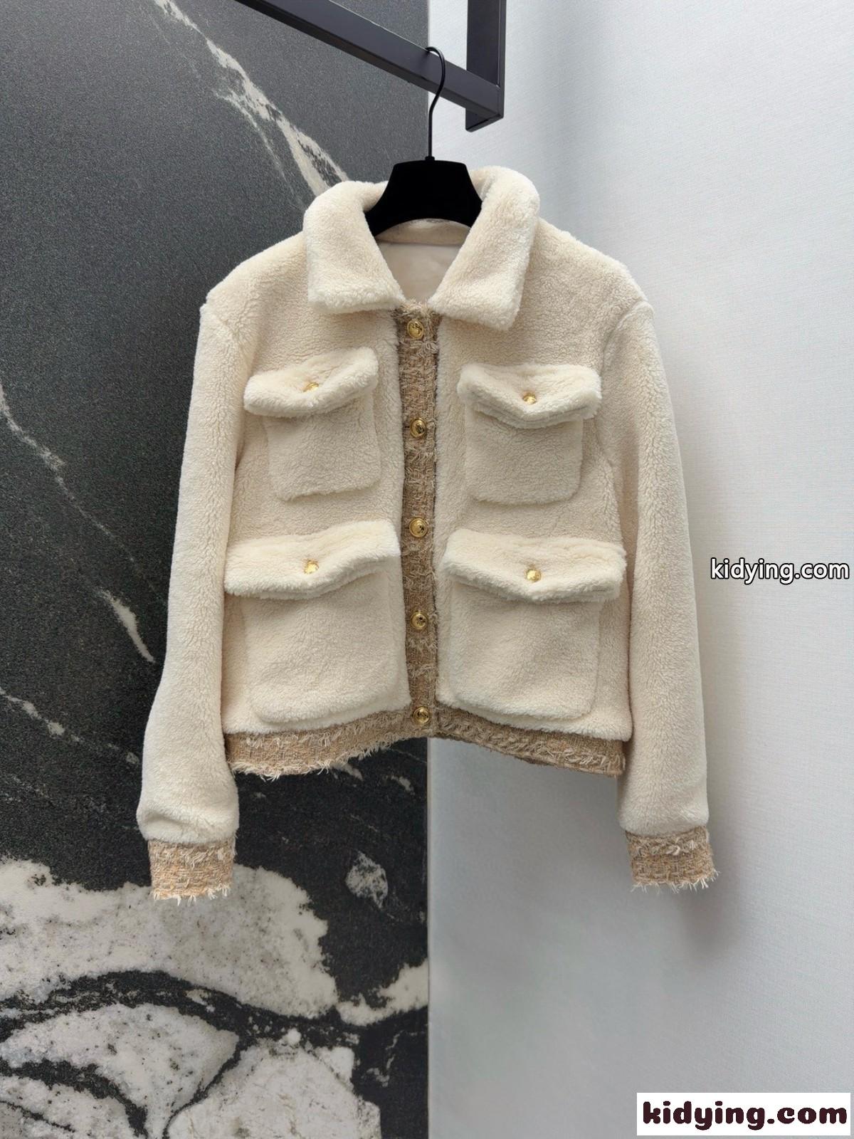 上品 可愛い ふわふわ テディボア ショートジャケット セリーヌ ジャケット 偽物-2