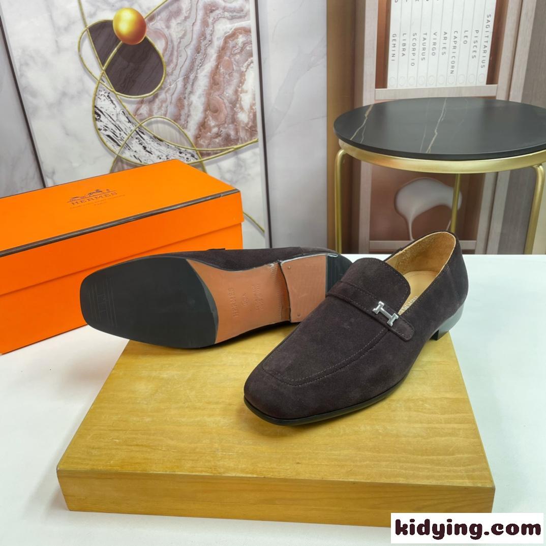 HERMES グイド ローファー エルメス ビジネスシューズ コピー メンズ 上品 エレガント-1