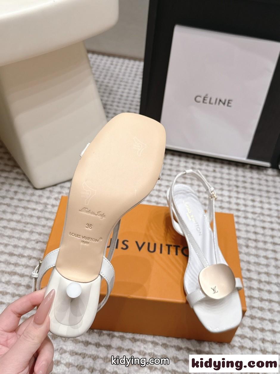 おしゃれ 洗練された LV トレジャーサンダル ルイ・ヴィトン サンダル コピー ホワイト-3