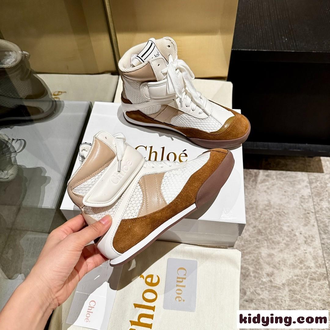 CHLOÉ KICK ハイトップ スニーカー クロエ スニーカー スーパーコピー-0