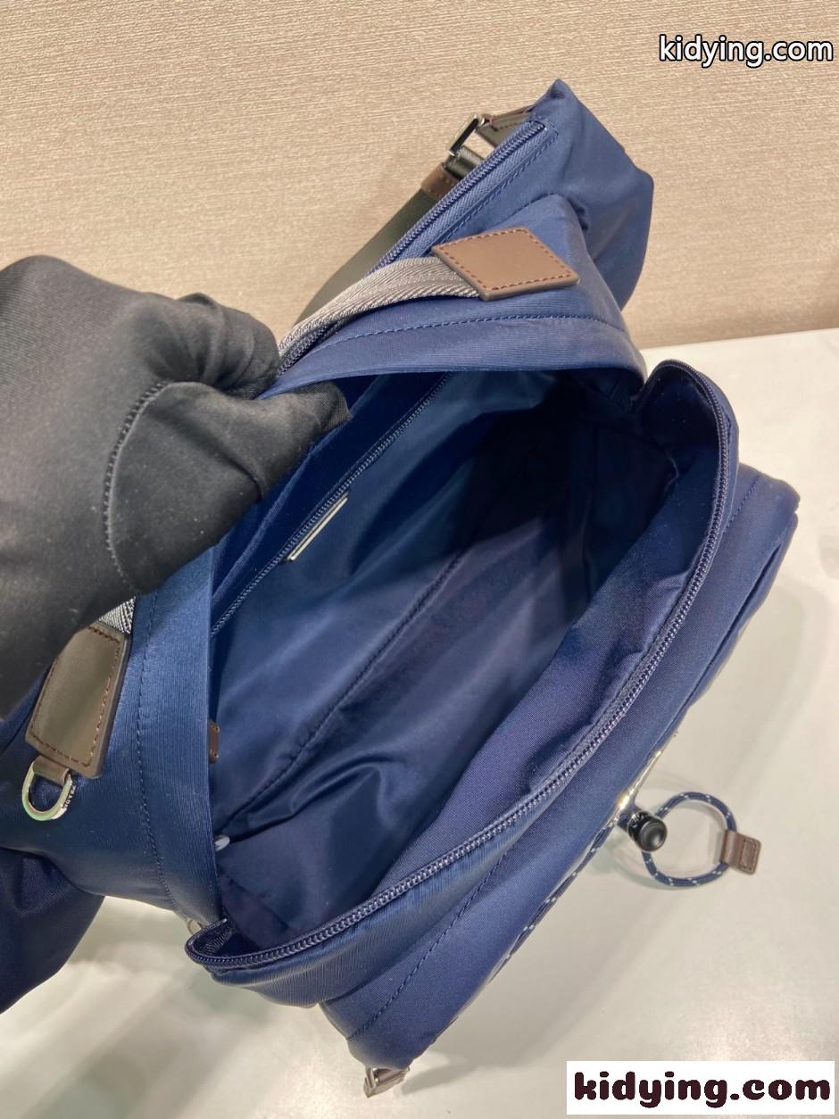 プラダ スピードロック Re-Nylon レザー ショルダーバッグ スーパーコピー 2VH201 ネイビー-4