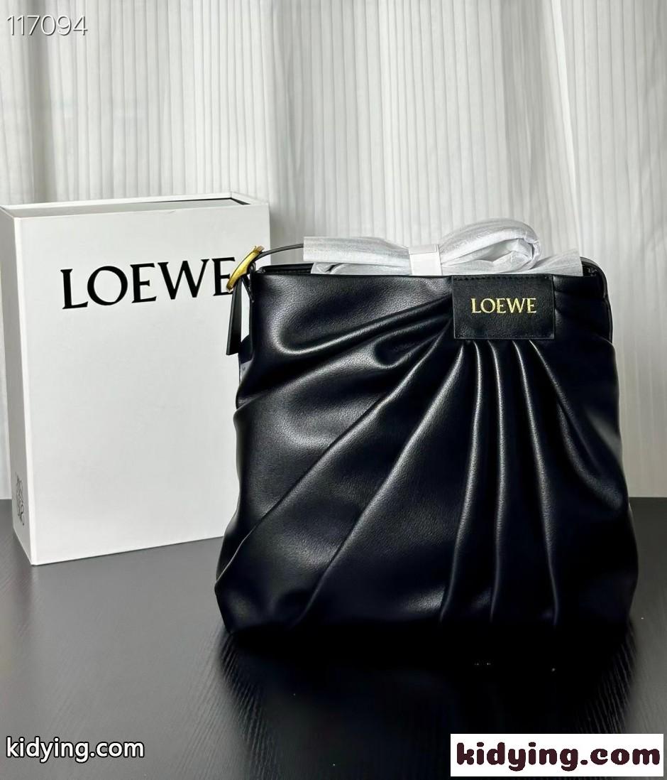 LOEWE 大人気 新作 ドレープ トートバッグ ロエベ スーパーコピー ブラック-3