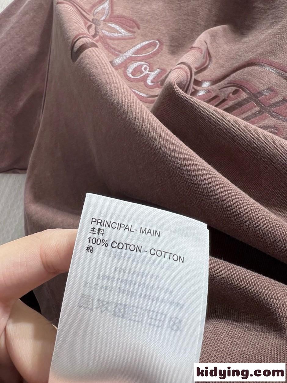 シグネチャープリント オーバーダイ 半袖Tシャツ ルイ・ヴィトン Tシャツ コピー-3