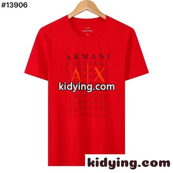 おしゃれ 定番 プリント クルーネックル アルマーニ tシャツ コピー 半袖 合わせやすい 春夏 トップス-2