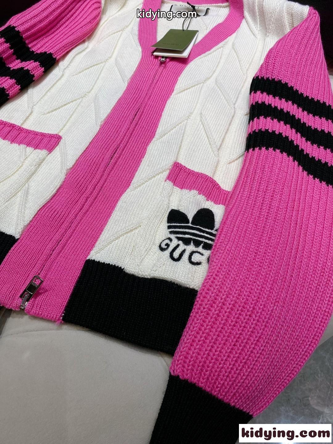 adidas x Gucci ミックス ウール ニットカーディガン グッチ カーディガン コピー 長袖-2