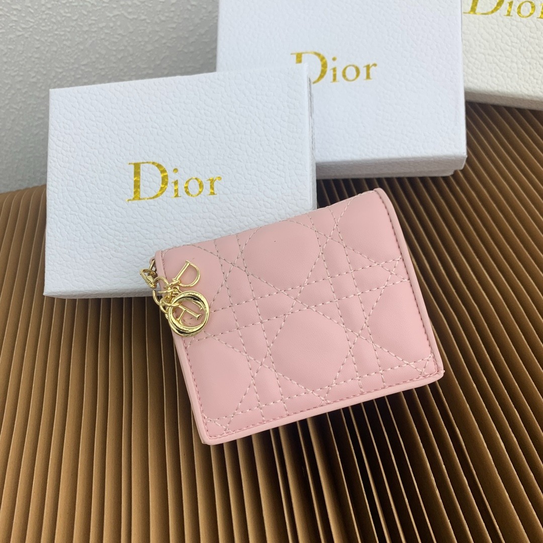 レディ ディオール 2つ折り財布 ウォレット クリスチャン・ディオール 財布 スーパーコピー ピンク-0