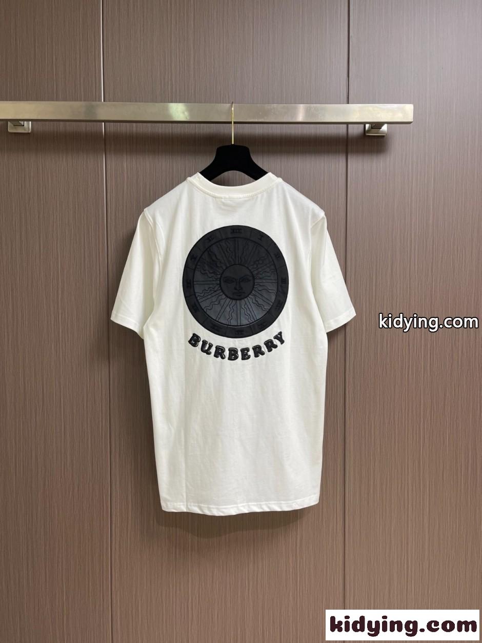 お洒落 カジュアル サン コットンTシャツ バーバリー Tシャツ 偽物 ホワイト-2
