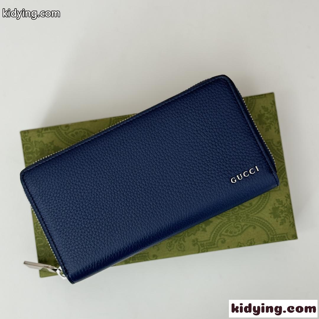 お洒落 アラウンドウォレット グッチ 財布 コピー 771154 長財布 ブルー-1