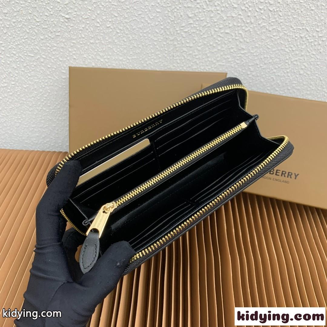 チェック ジップウォレット バーバリー 財布 コピー 長財布 ブラック-3