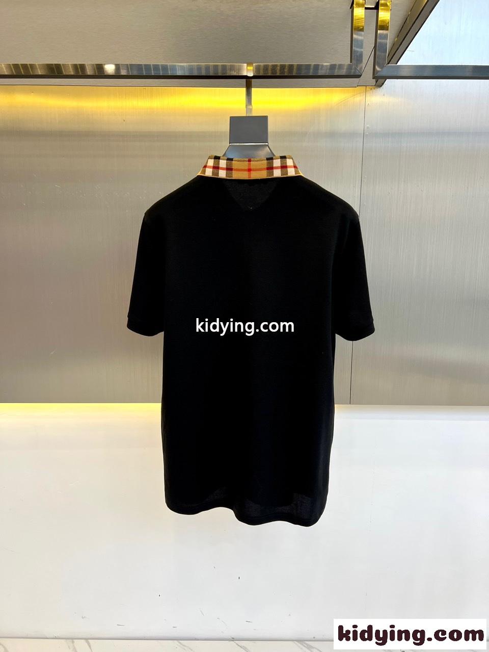洗練された おしゃれ コットンピケ ポロシャツ バーバリー Tシャツ コピー ブラック-4