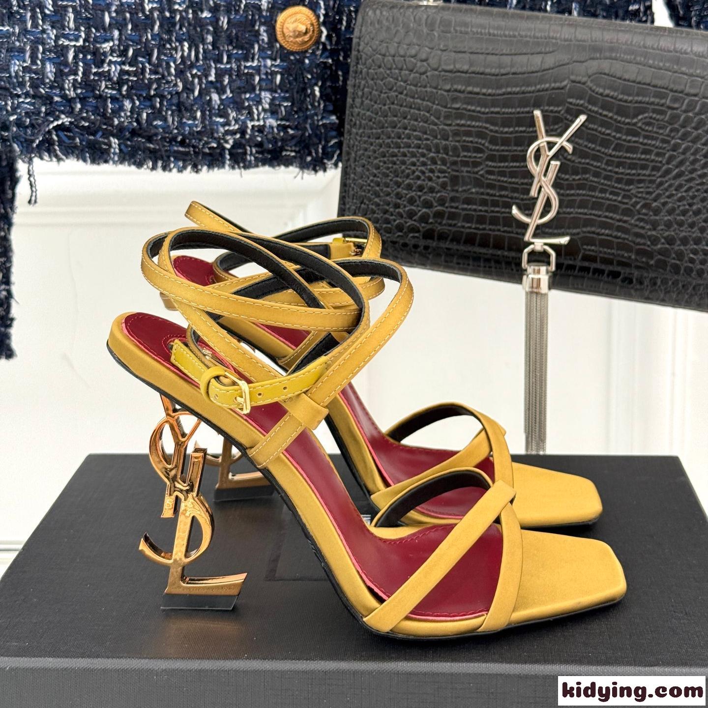 エレガント YSL オピウム サンダル イヴ・サンローラン コピー イエロー-0