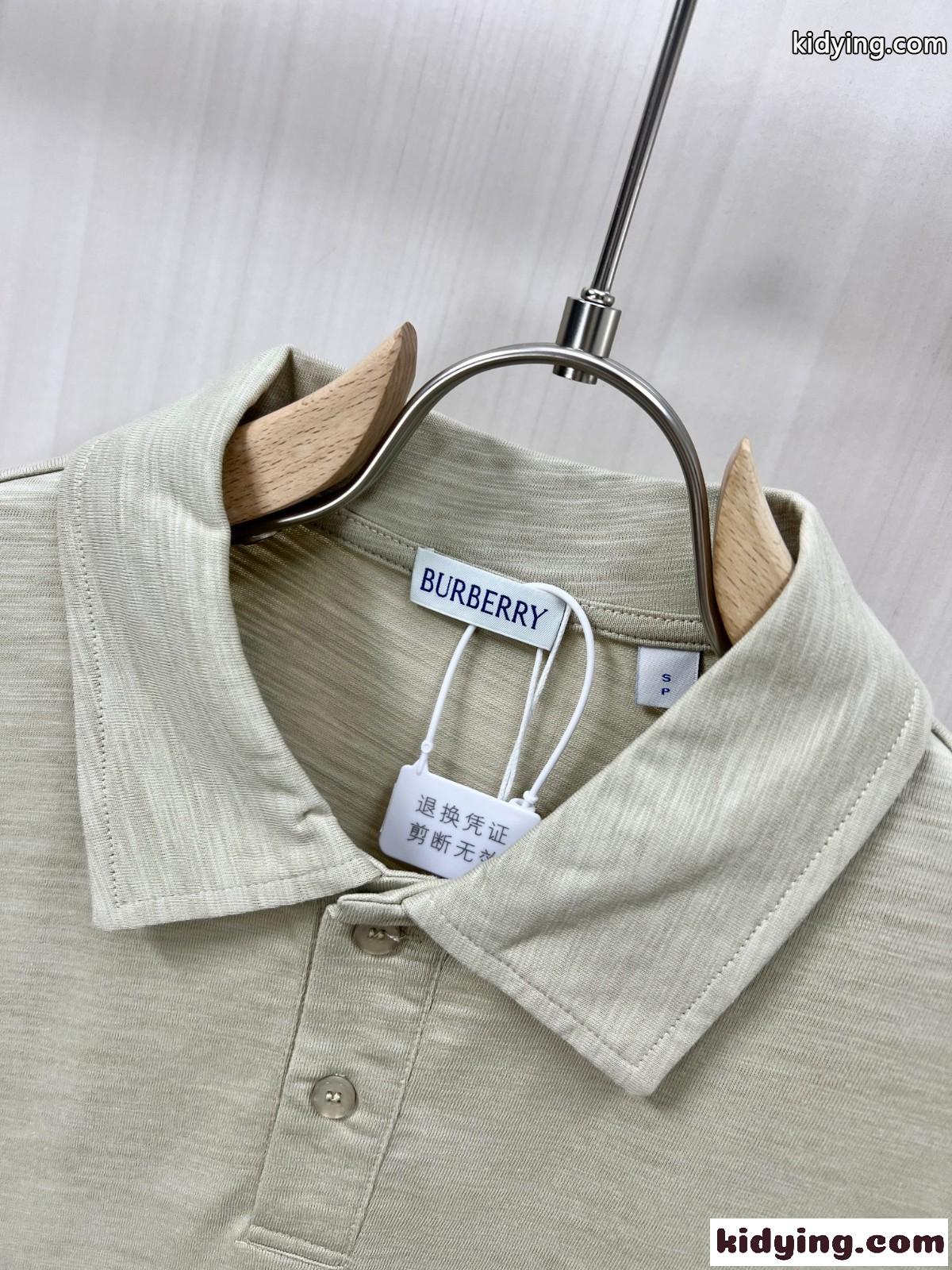EKD ストライプ コットンポロシャツ バーバリー Tシャツ コピー カーキ-2