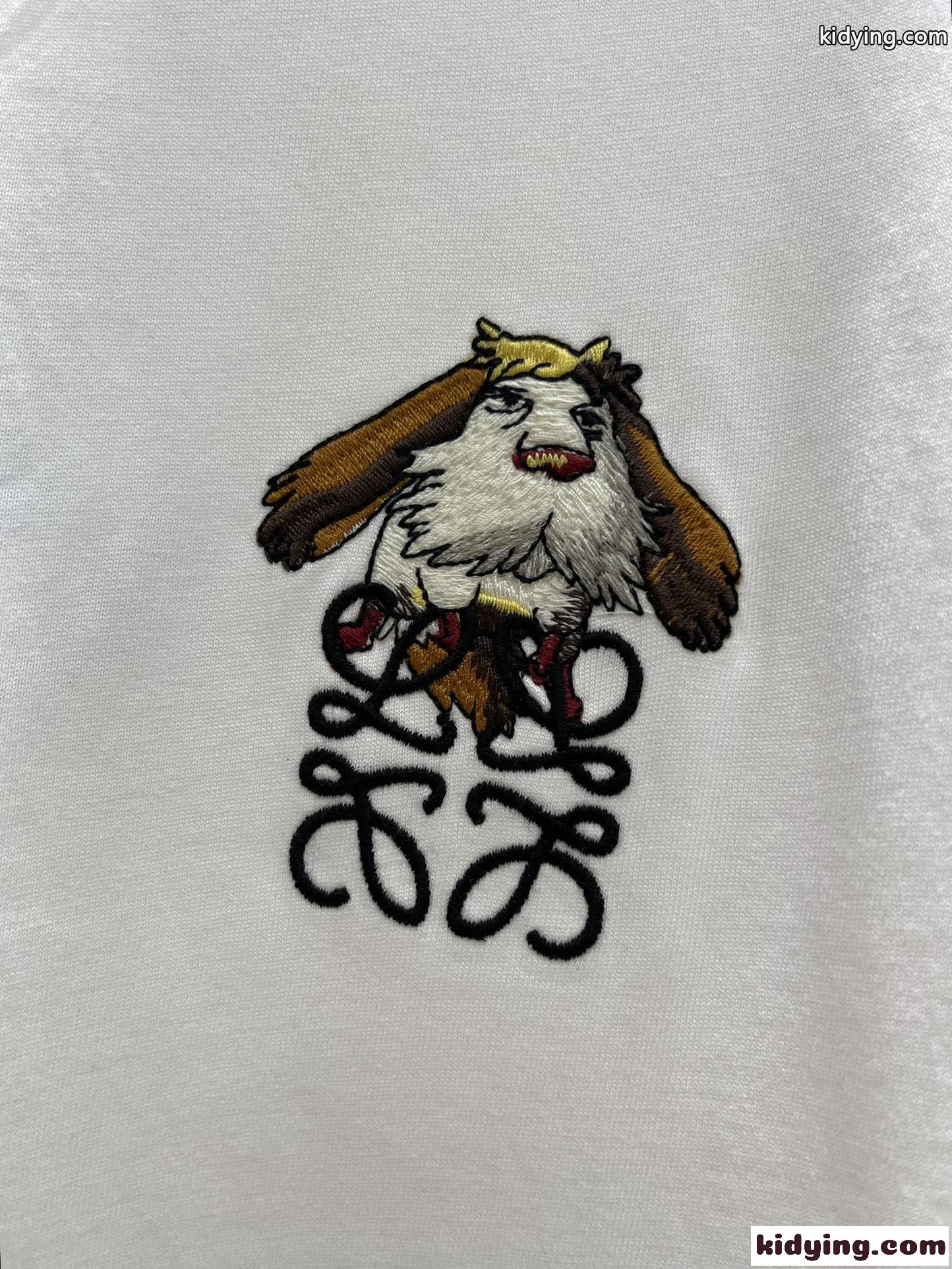 遊び心いっぱい ロエベ Tシャツ コピー コットン ユニセックス 新作 ヒン アナグラム 半袖Tシャツ-2