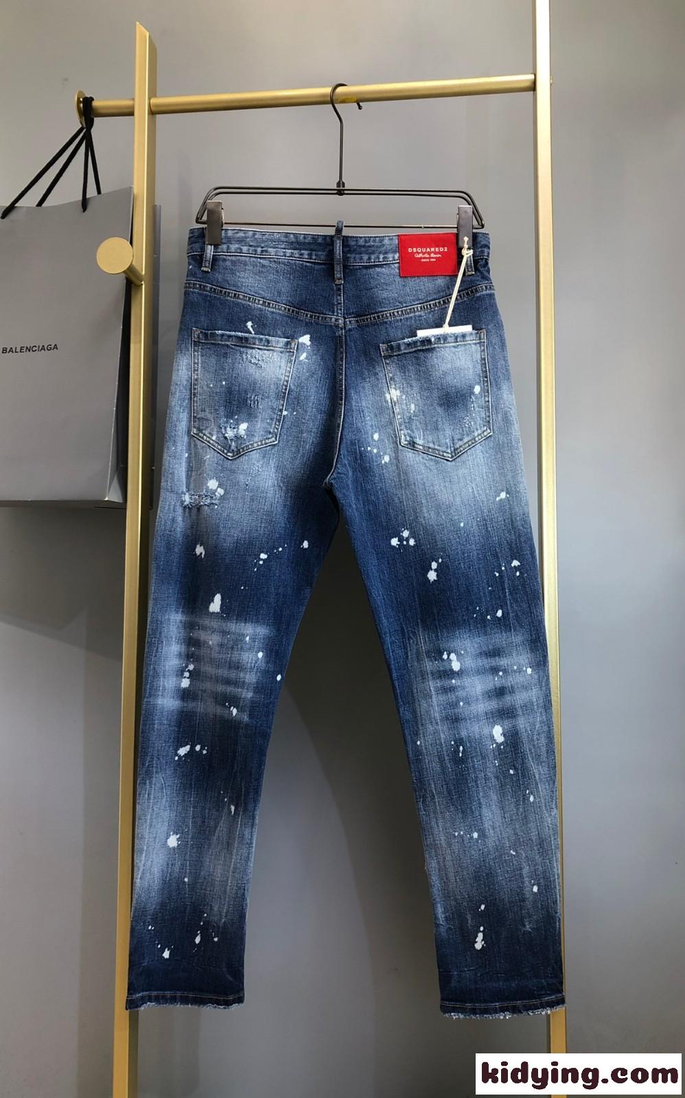 カジュアル ダメージ加工 ディースクエアード ジーンズ コピー メンズ デニムパンツ-1