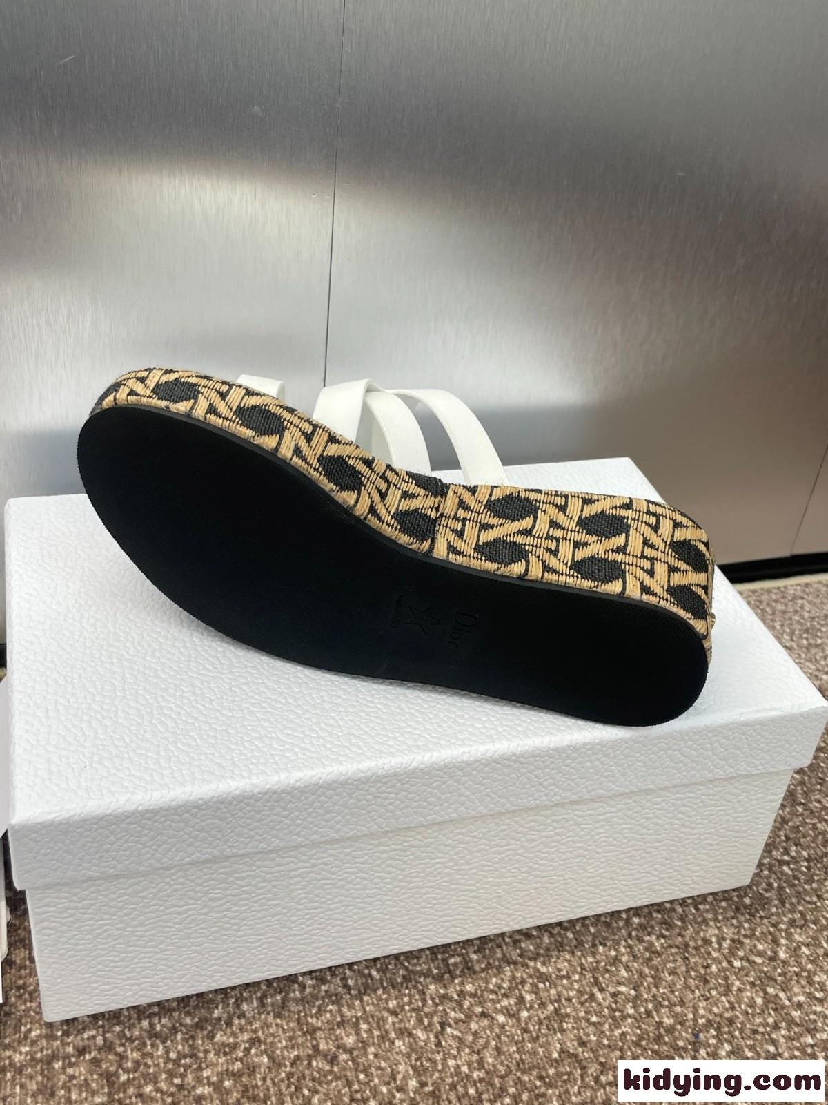 LAmazone Dior ウェッジスライド ディオール サンダル スーパーコピー ホワイト-4