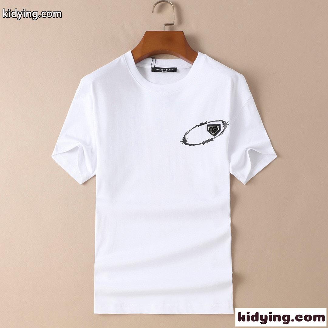 お洒落 ストリート系 プリント クルーネック フィリッププレイン 半袖Tシャツ コピー快適 メンズ トップス-3