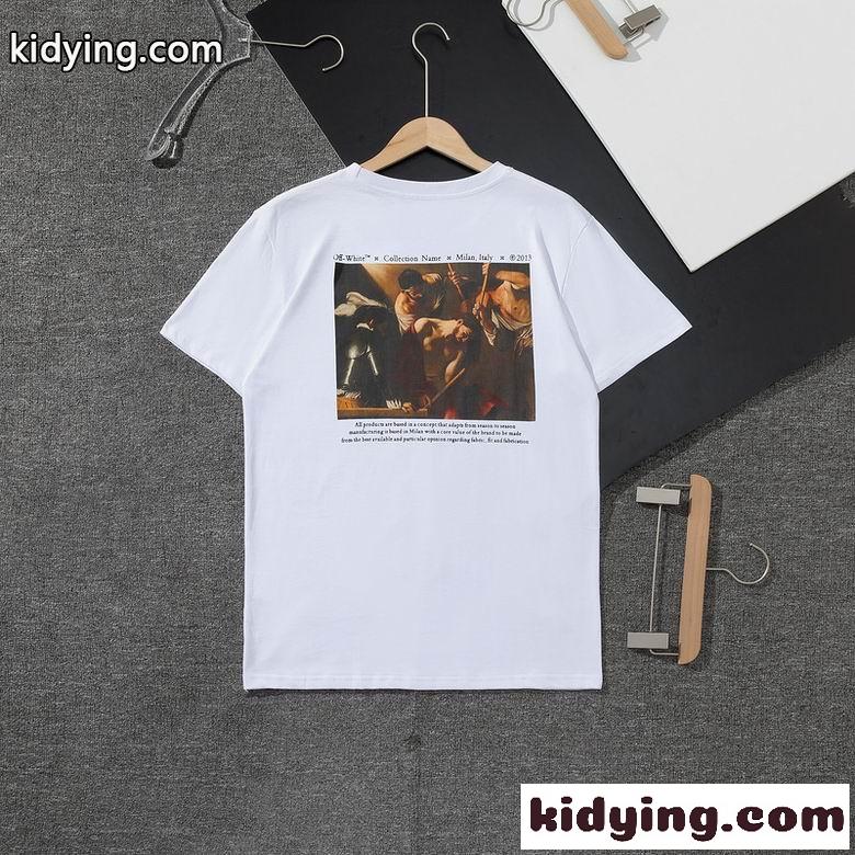 個性的 プリント クルーネック 人気 定番 おしゃれ オフホワイト tシャツ コピー 半袖 トップス ホワイト ブラック-2