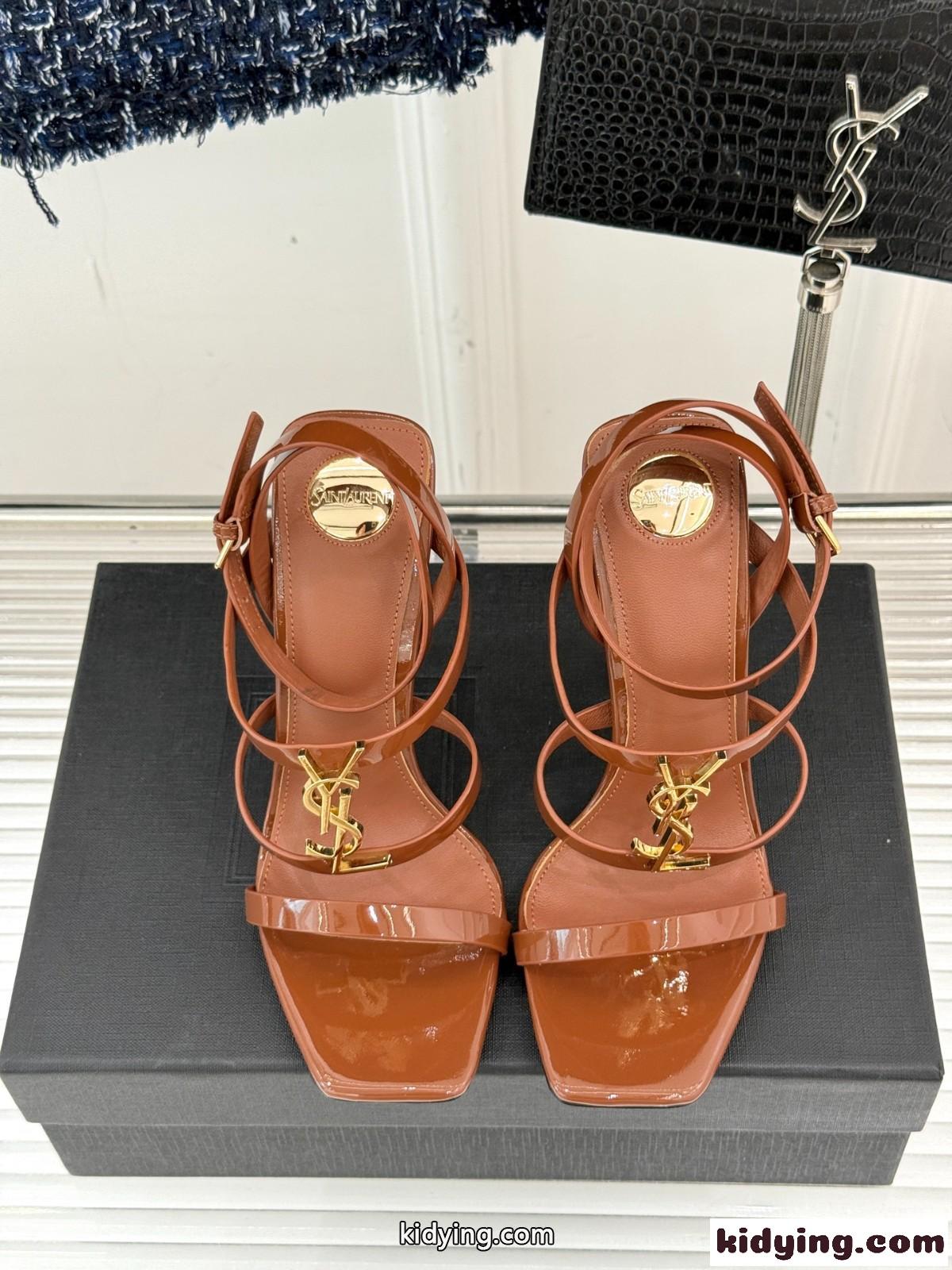 スタイルアップ YSL カサンドラ サンダル イヴ・サンローラン スーパーコピー ブラウン-2