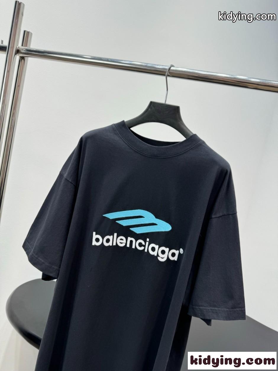 お洒落 オーバーサイズ ロゴ入り 半袖Tシャツ バレンシアガ Tシャツ 偽物 ユニセックス-2