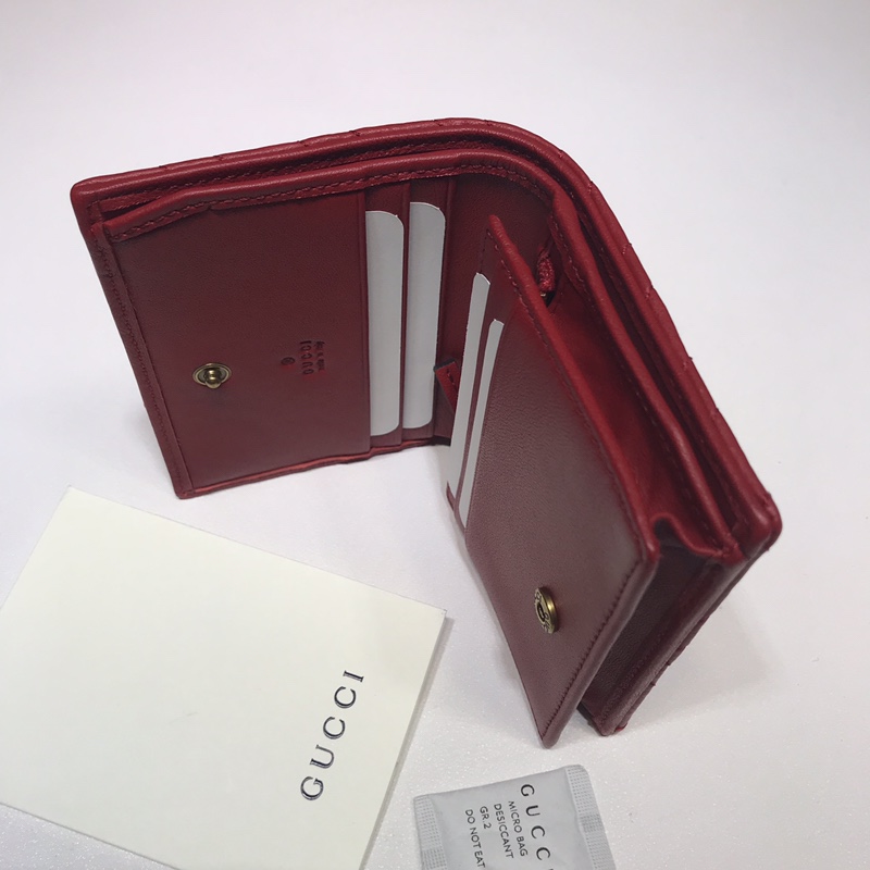 人気 定番 GGマーモント カードケース グッチ 財布 コピー 466492 レッド-3