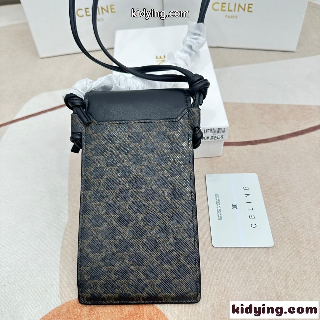 トリオンフ セリーヌ バッグ コピー フラップ付きモバイルポーチ フォンポーチ-2