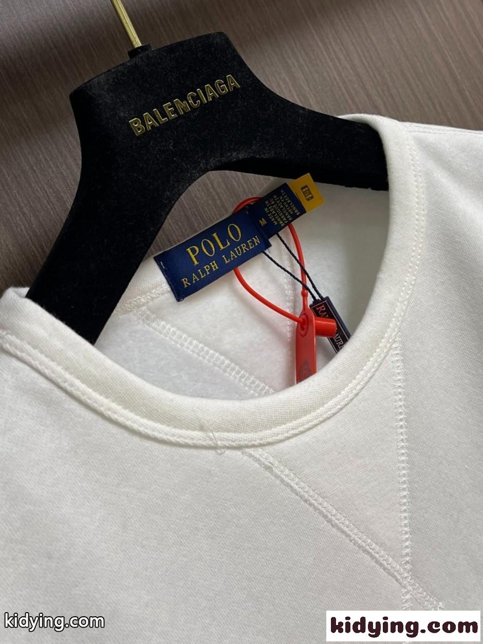 ラルフローレン Tシャツ 偽物 カジュアル コットン 裏起毛 スウェットシャツ ホワイト-4