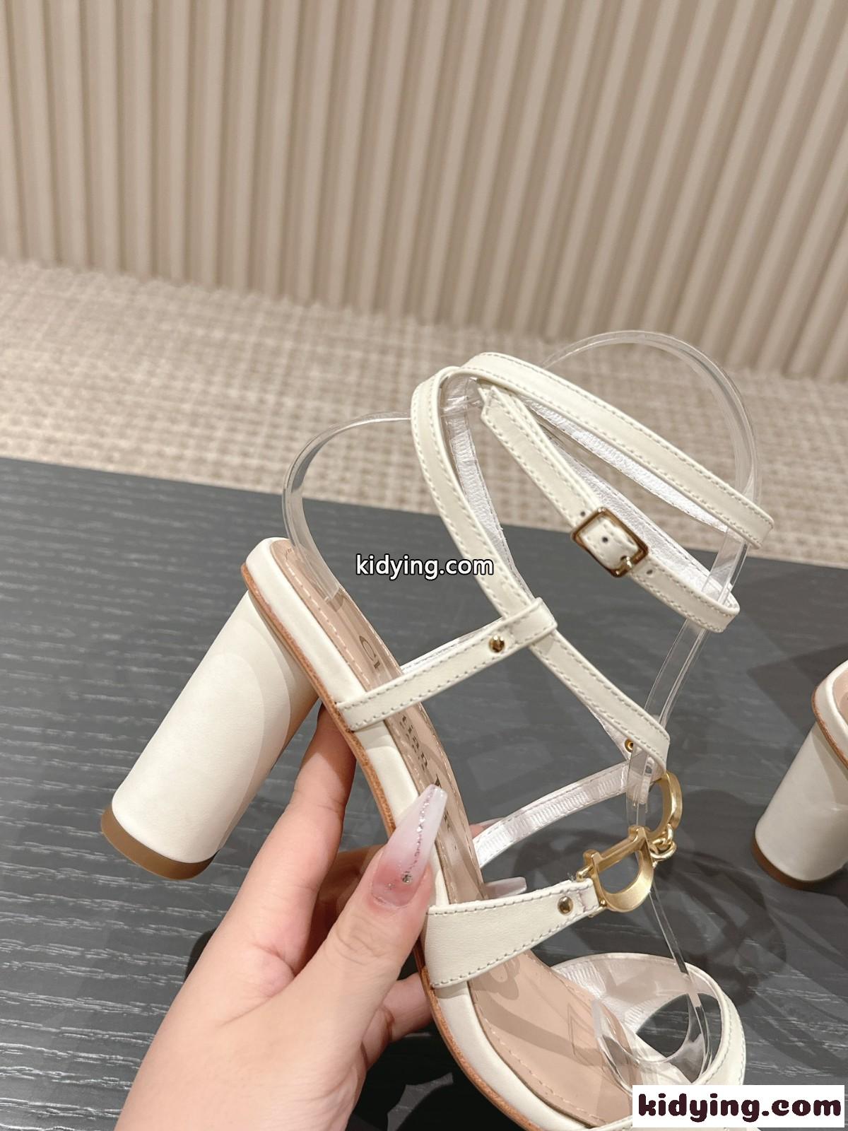 洗練された 9cm Cest Dior ヒールサンダル クリスチャン・ディオール サンダル コピー ホワイト-3