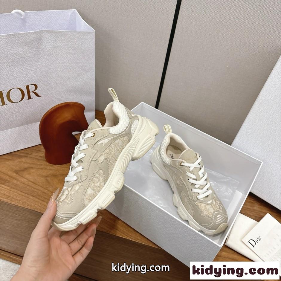 人気 スタイリッシュ クリスチャン・ディオール Dior Vibe スニーカー スーパーコピー ベージュ-3