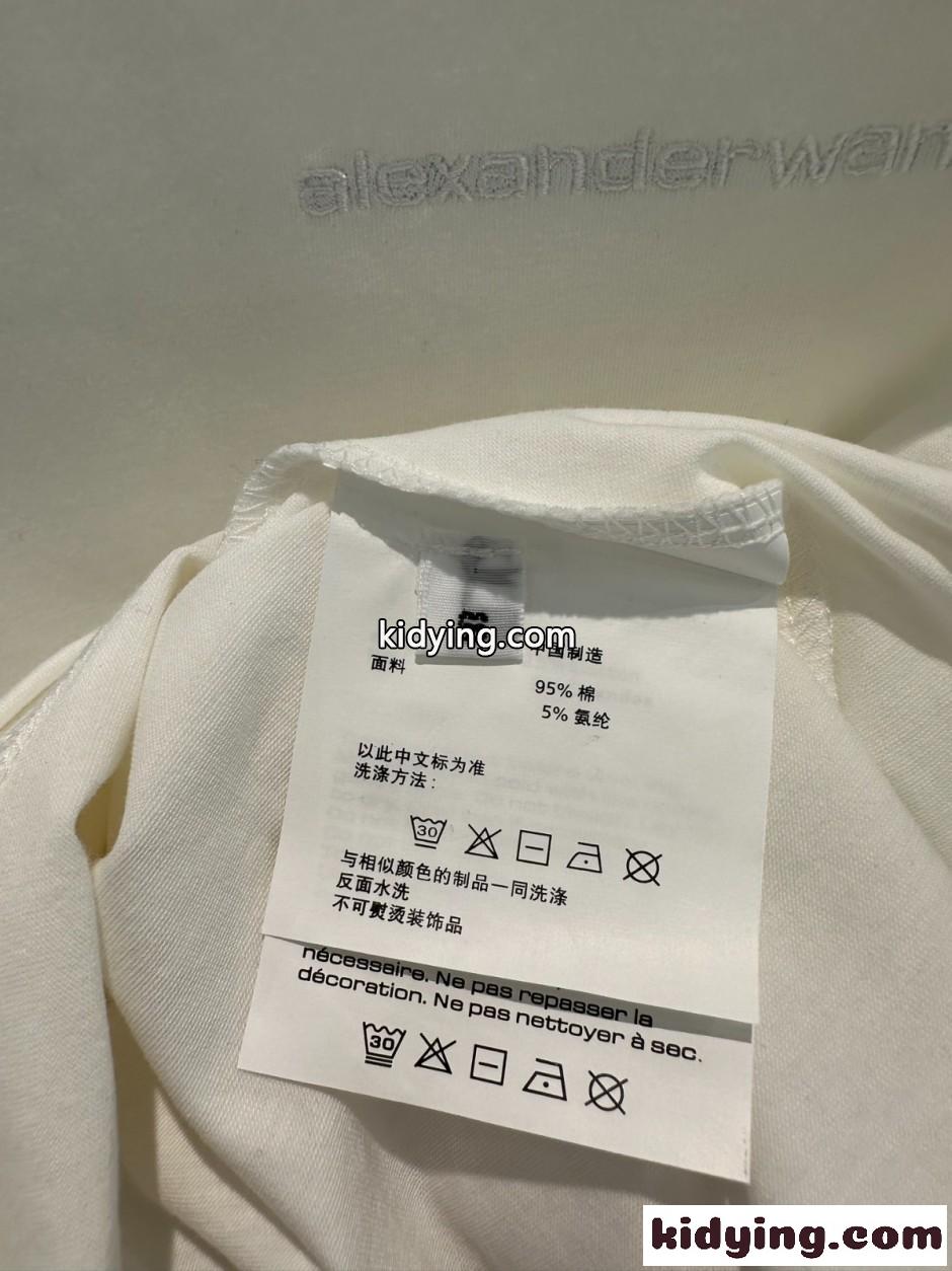 レイヤード風 半袖Tシャツ アレキサンダーワング Tシャツ コピー ホワイト-3