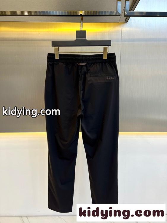シンプル 上品 エルメネジルド・ゼニア パンツ コピー メンズ ズボン ブラック-1