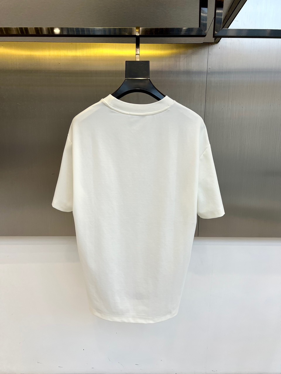 ロエベ Tシャツ 偽物 カジュアル 切り替え コットン クルーネック 半袖Tシャツ-3