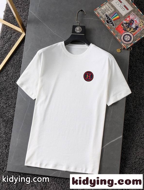 シンプル 合わせやすい クルーネック エルメス 半袖tシャツ コピー 半袖 夏 定番 トップス-1