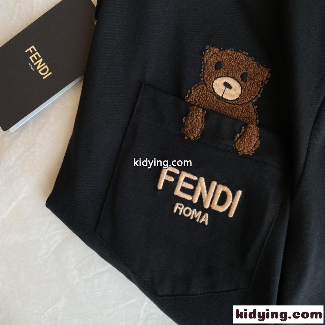 コットン 半袖 フェンディ Tシャツ コピー レディース トップス おしゃれ カジュアル 可愛い クルーネック ゆったり-3