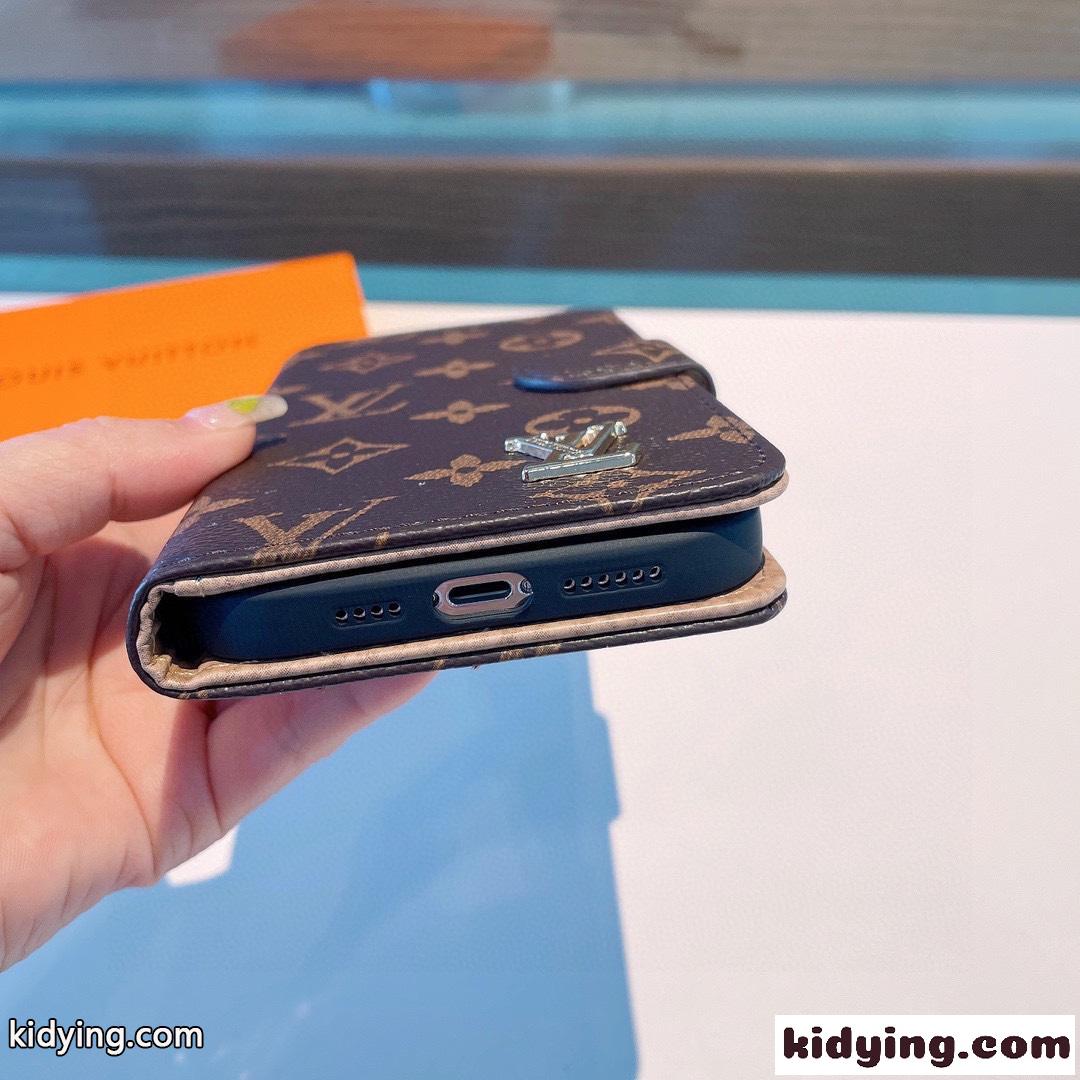 おしゃれ モノグラム柄 カード収納 手帳型 ルイ・ヴィトン アイフォンケース コピー レザー スマホケース-3