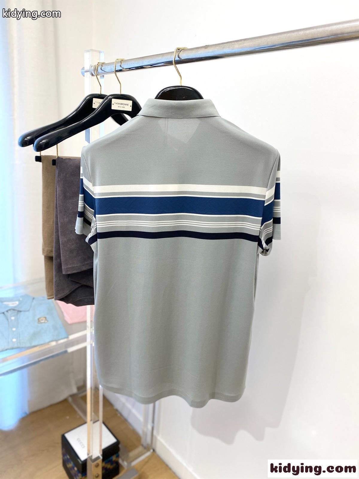 カジュアル おしゃれ 半袖ポロシャツ トムフォード Tシャツ 偽物 コットン グレー-3