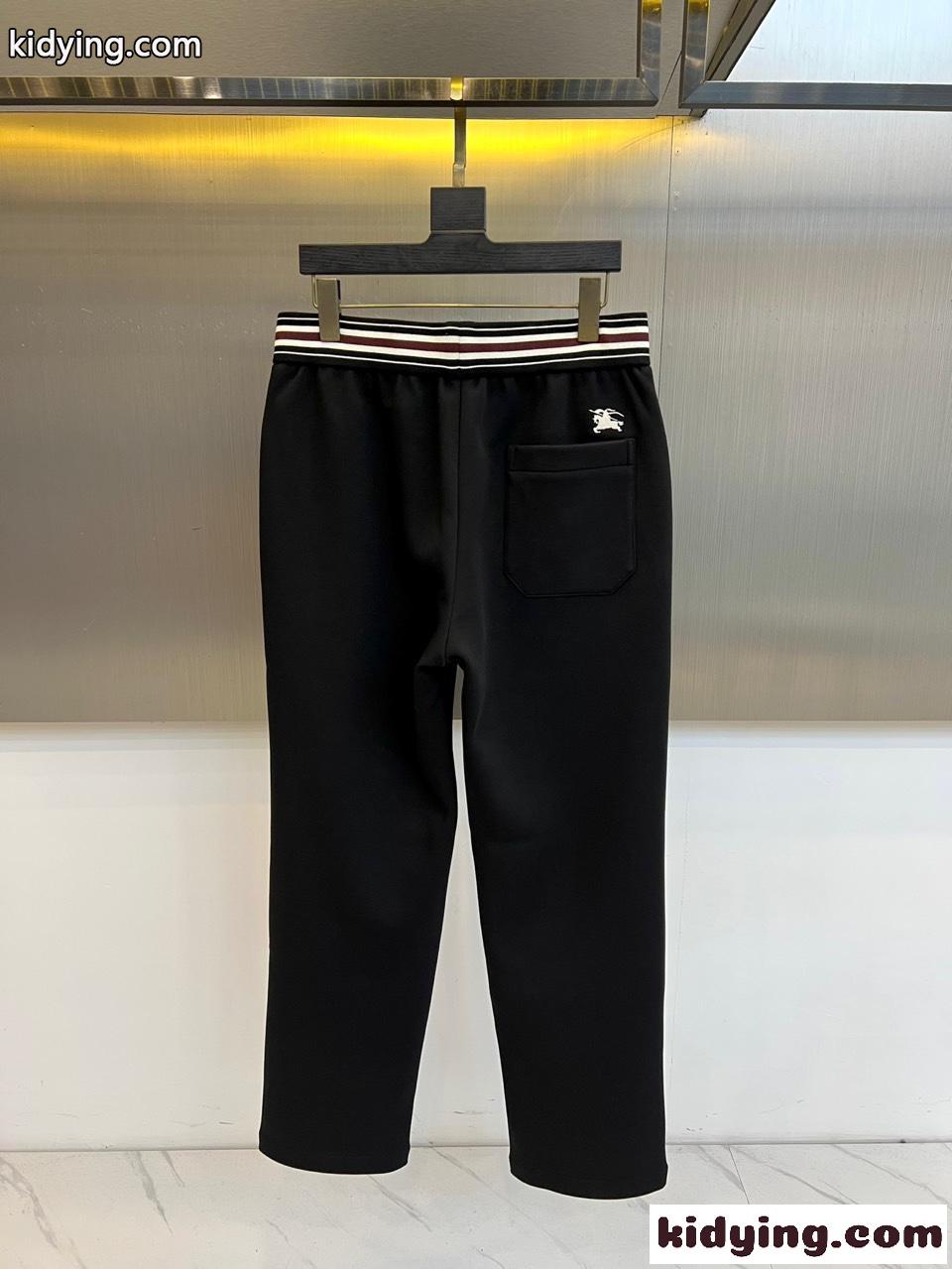 カジュアル おしゃれ 秋冬 バーバリー パンツ 偽物 スウェットパンツ ブラック-0
