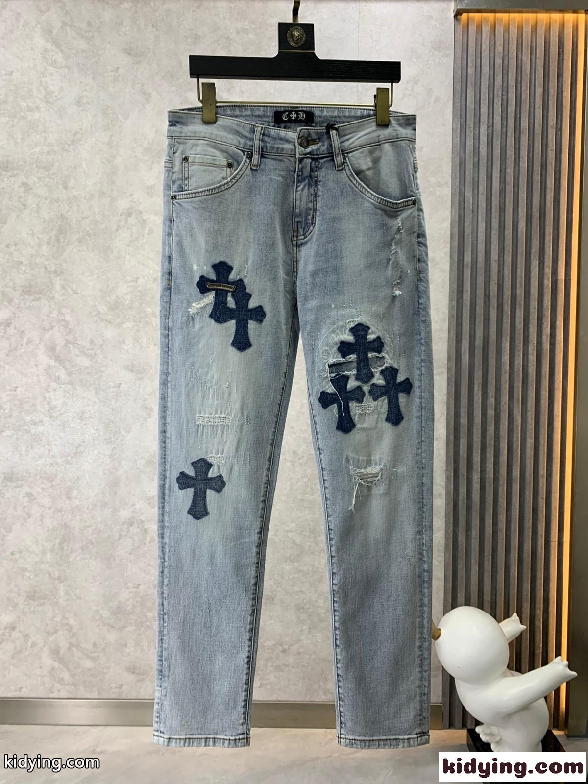 定番 クロスロゴ クロムハーツ ジーンズ コピー カジュアル メンズ デニムパンツ-1