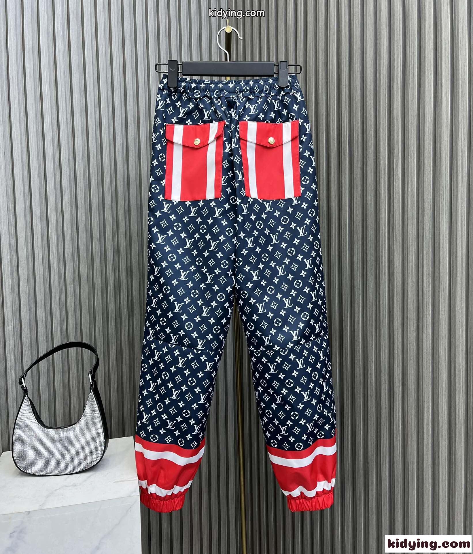 トリコロールモノグラムジョギングパンツ ルイヴィトン パンツ コピー-1
