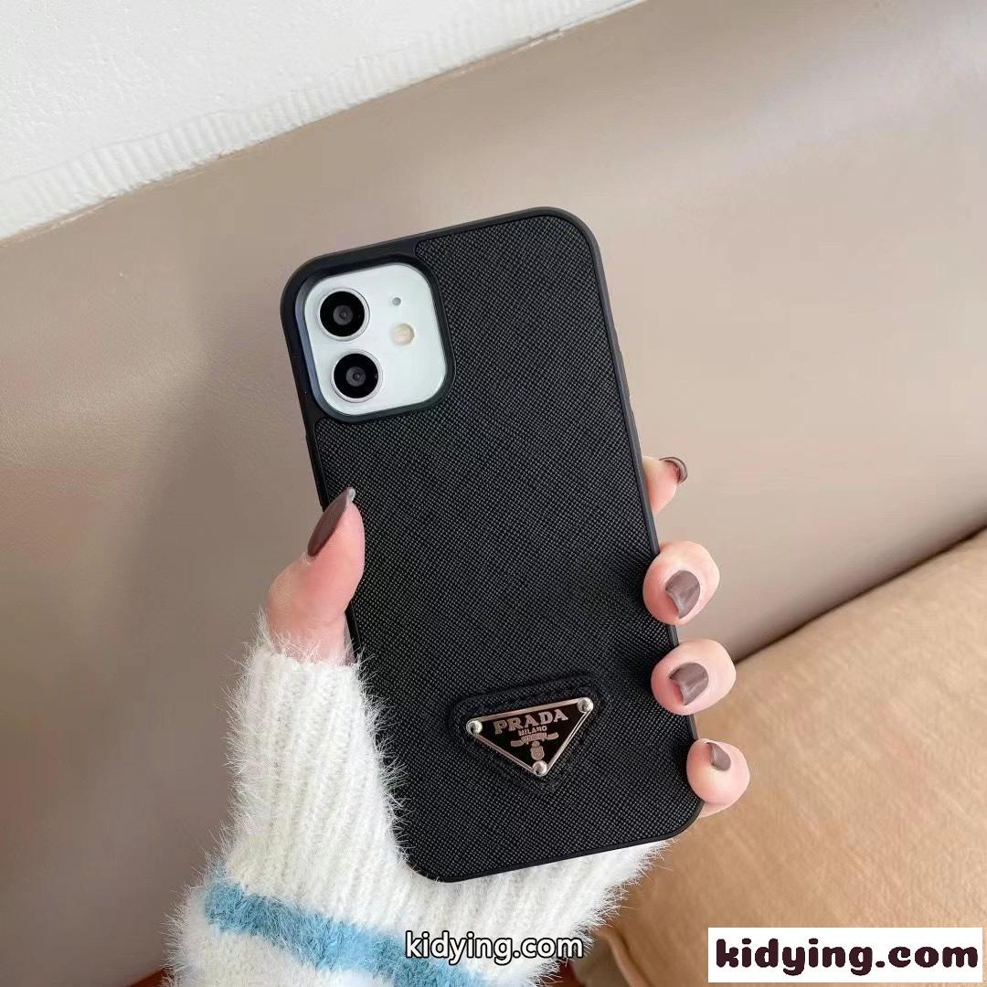 プラダ スマホケース コピー 人気 トライアングルロゴ アイフォンケース-1