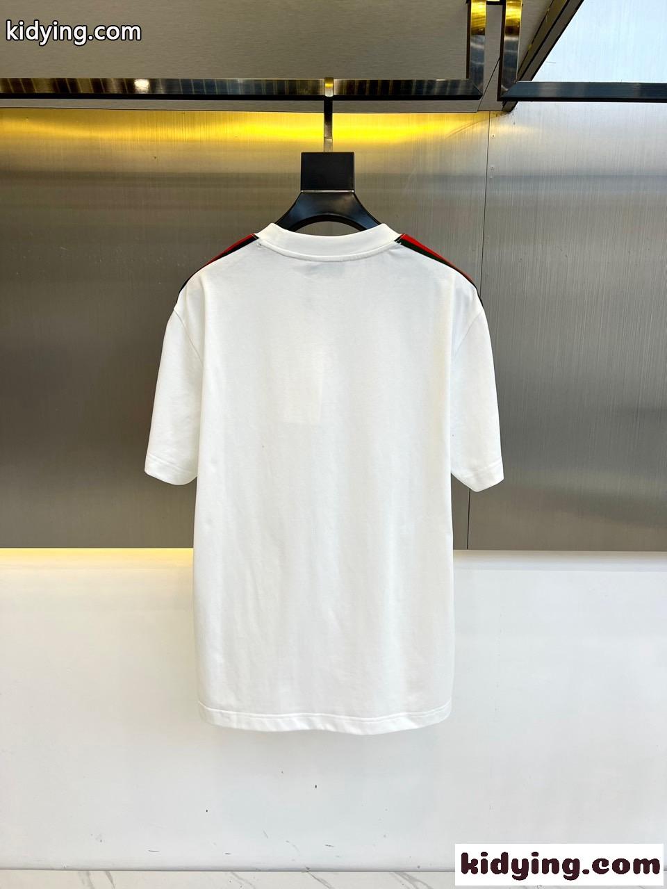 カジュアル シンプル クルーネック 半袖Tシャツ グッチ Tシャツ コピー ホワイト-3