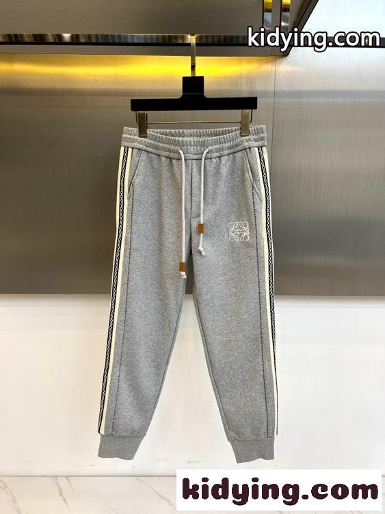 アナグラム サイドライン スウェットパンツ ロエベ パンツ 偽物 裏起毛 グレー-0