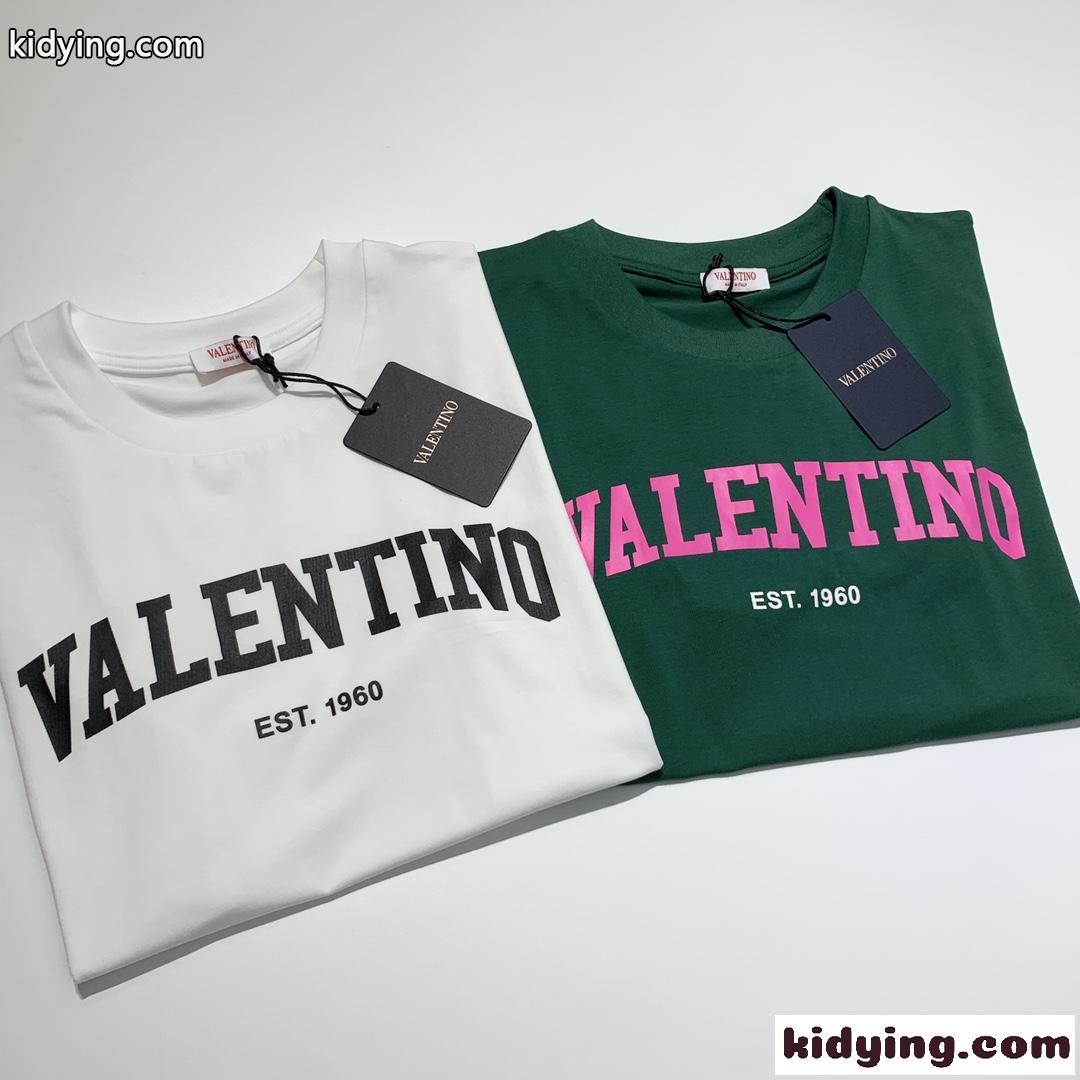 ユニセックス プリント コットン 半袖Tシャツ ヴァレンティノ Tシャツ コピー-0