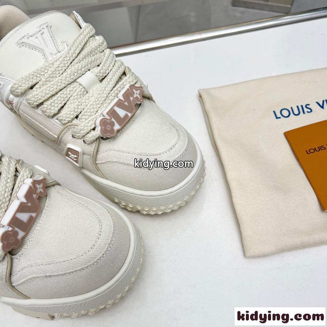 ルイヴィトン スニーカー 偽物 LV トレイナー マキシ・ライン スニーカー-4