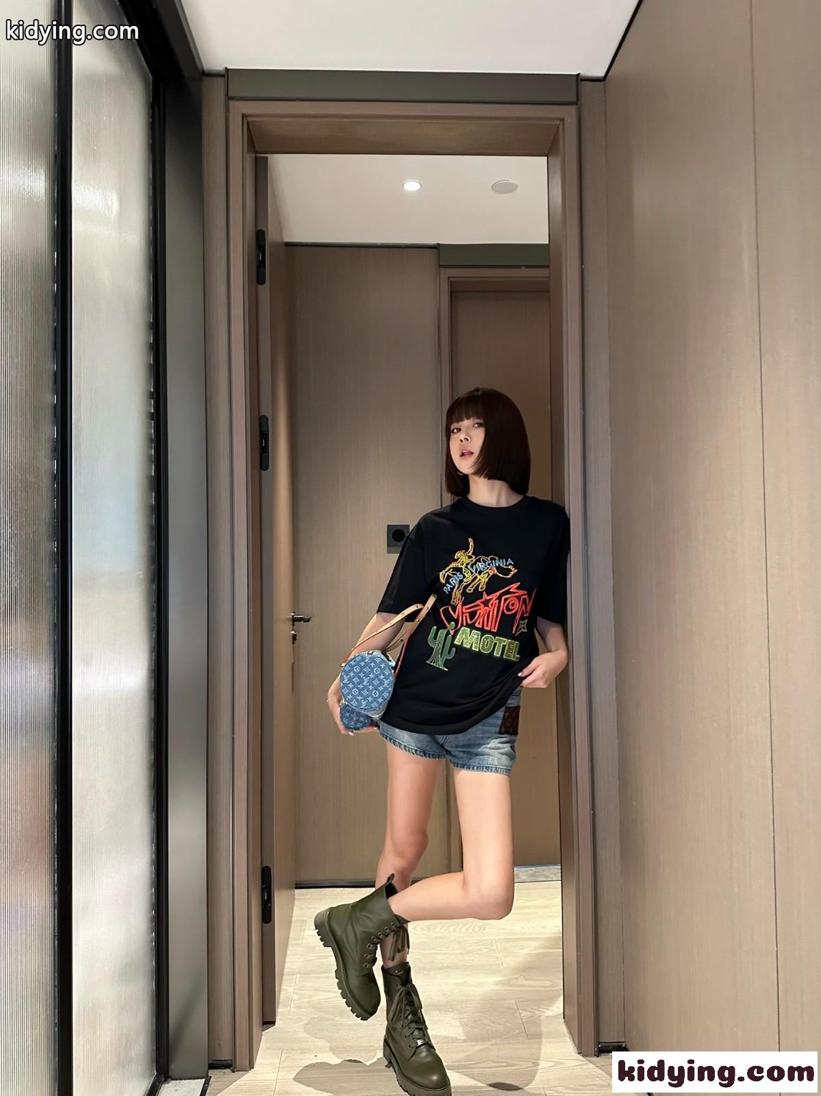 グラフィックエンベリッシュドコットンTシャツ ルイヴィトン Tシャツ コピー 半袖Tシャツ-4